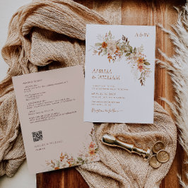 outono rústico floral Convite para casamento