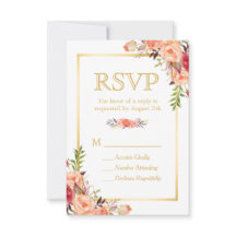 Outono Rústico Laranja Flores Chic Dourado RSVP
