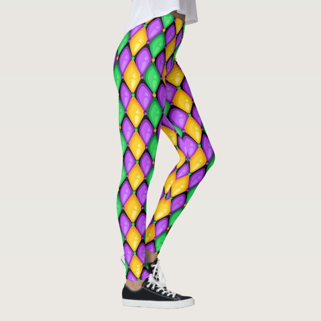 Outras Leggings de Moda Pop de Ouros Mardi Gras (Direita)