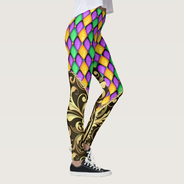 Outras Leggings de Moda Pop de Ouros Mardi Gras (Direita)