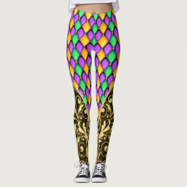 Outras Leggings de Moda Pop de Ouros Mardi Gras