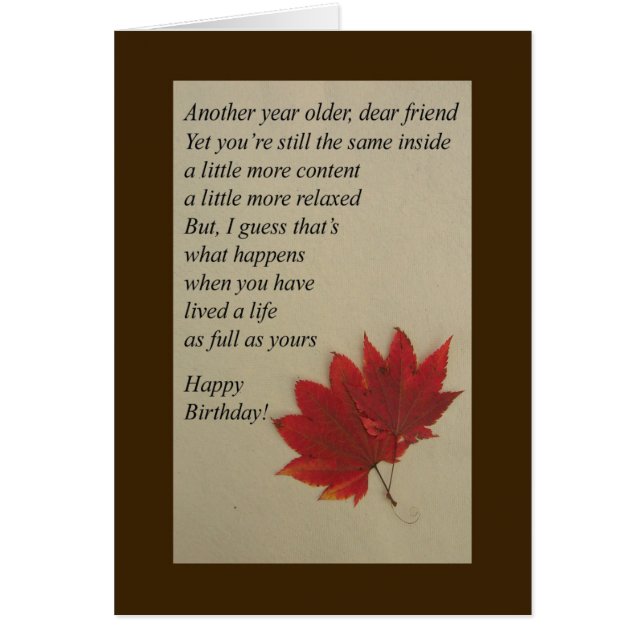 Outro Ano - Cartão de Aniversário (Frente)