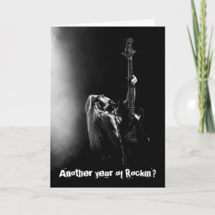 Outro Ano de Cartão de Aniversário de Violão Bass