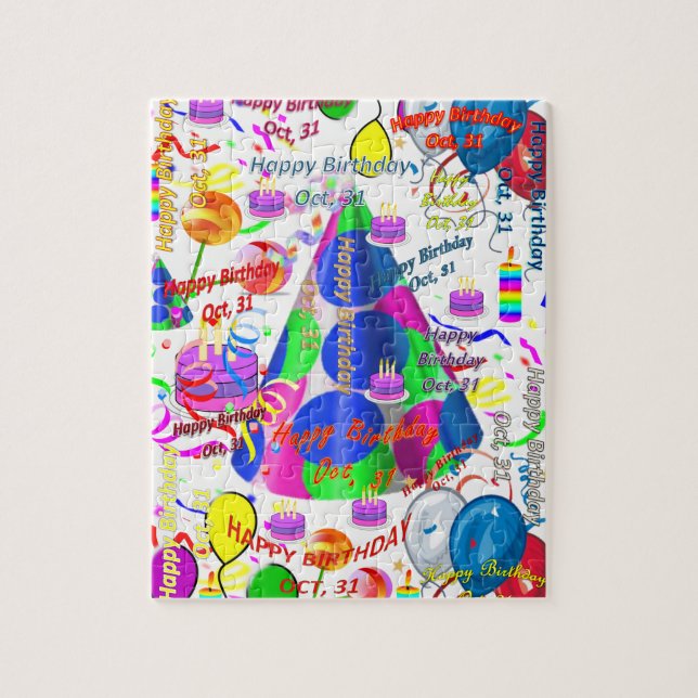 Outubro, 31 Aniversário, Quebra-cabeça (Vertical)