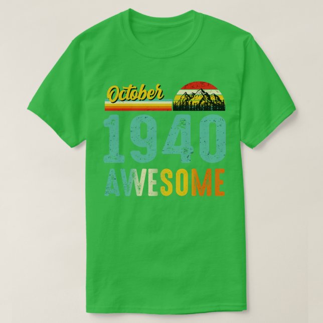 Outubro de 1940 Camisa de Presente de Aniversário  (Frente do Design)
