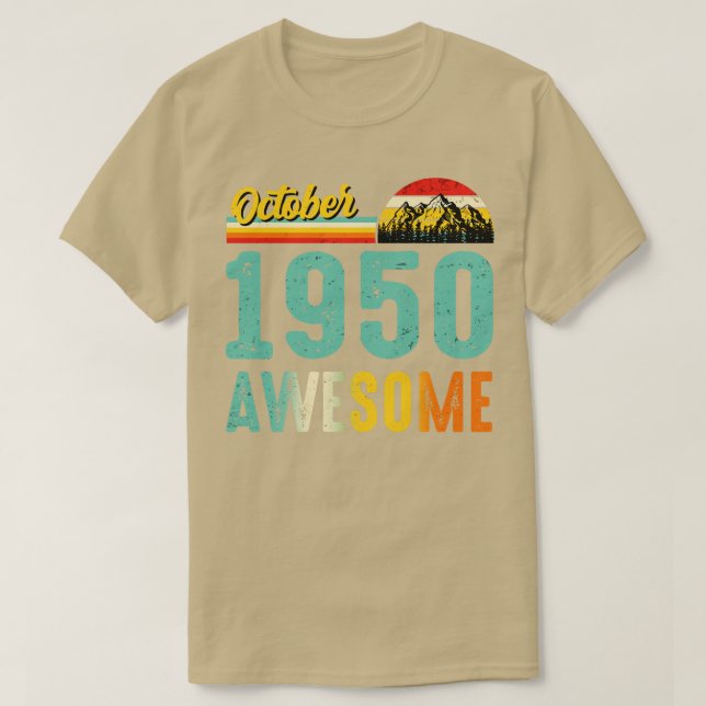 Outubro de 1950 Camisa de Presente de Aniversário  (Frente do Design)