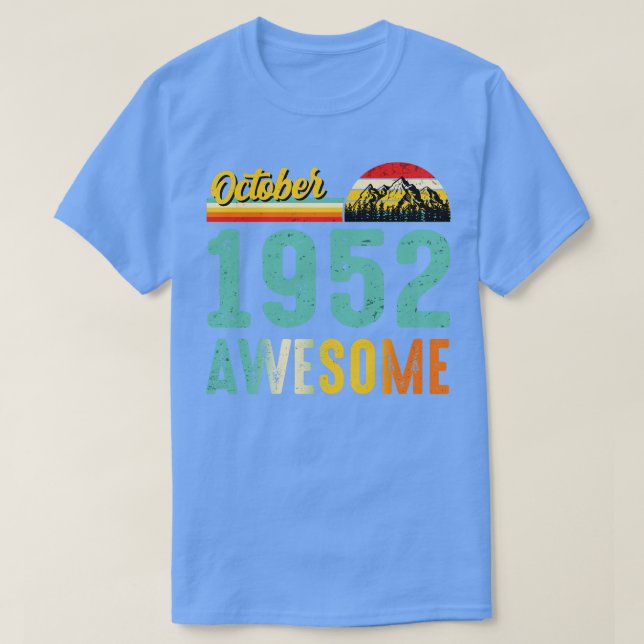 Outubro de 1952 Camisa de Presente de Aniversário  (Frente do Design)