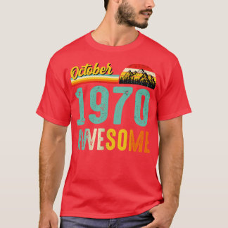 Outubro de 1970 Camisa de Presente de Aniversário