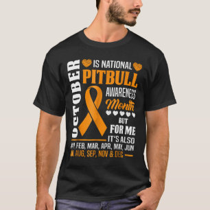 Outubro é Camisa Laranja Mês de Consciência Pitbul