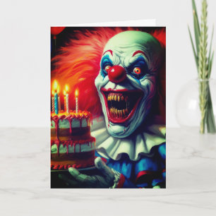 Ouvi dizer que é o seu cartão de palhaço de horror