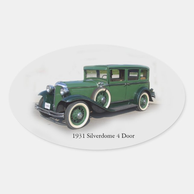 Oval 1931 Silverdome 4 Door adesivo (Frente)