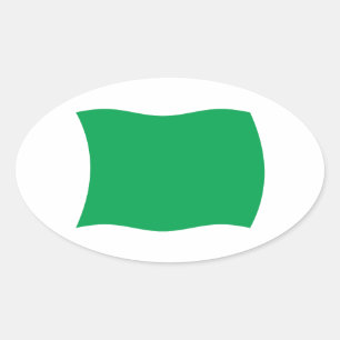 Oval Adesivo da Bandeira da Líbia