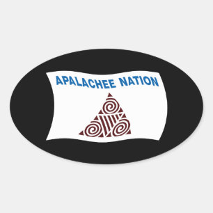 Oval Adesivo da Bandeira da Nação Apalachee