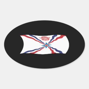 Oval Adesivo da Bandeira da Nação Assíria