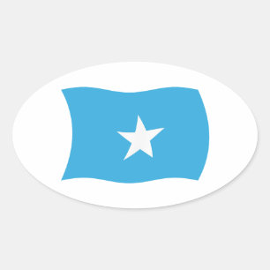 Oval Adesivo da Bandeira da Somália