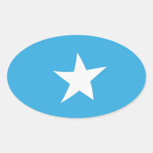 Oval Adesivo da Bandeira da Somália