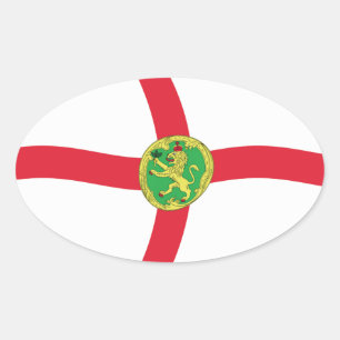 Oval Adesivo da Bandeira de Alderney