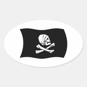 Oval Adesivo da Bandeira de Henry Every