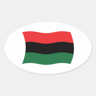 Oval Adesivo da Bandeira Pan-Africana (UNIA)