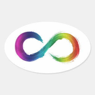 Oval Adesivo da neurodiversidade