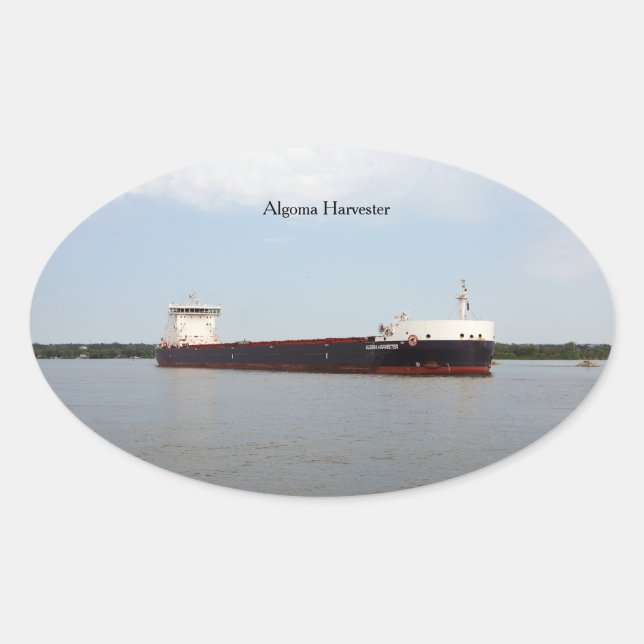 Oval Adesivo de Algoma Harvester (Frente)