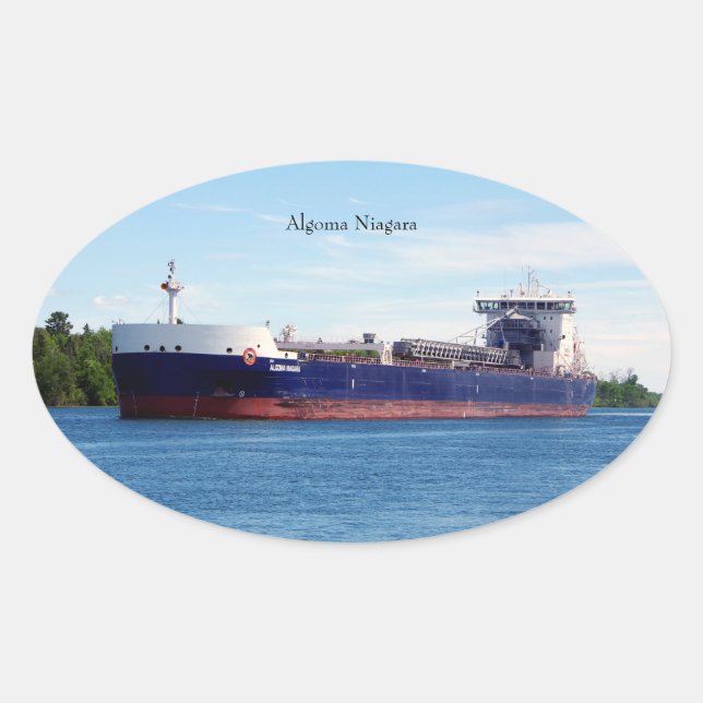 Oval Adesivo de Algoma Niagara (Frente)