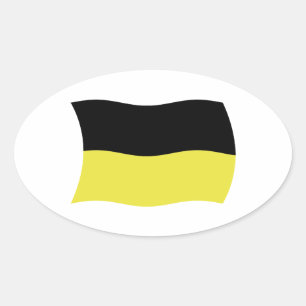 Oval Adesivo de bandeira dos caxúbios