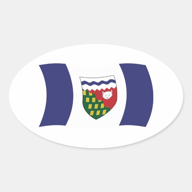 Oval Adesivo de Bandeira dos Territórios do Noroeste (Frente)