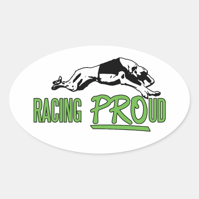 Oval Adesivo de corrida PROud (Frente)