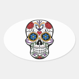 Oval Adesivo de crânio