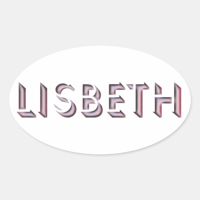 Oval Adesivo de Lisbeth (Frente)
