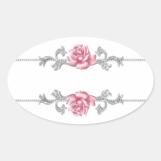 Oval Adesivo de Selo de Envelope Branco com Jóia Pratea