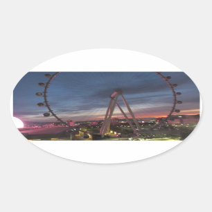 Oval Adesivo do Alto Roller Las Vegas