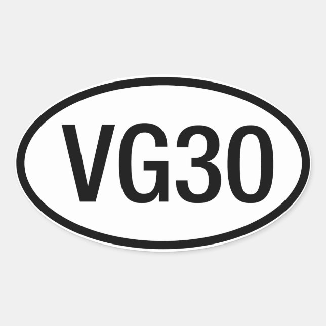 Oval Adesivo do mecanismo Datsun Nissan VG30 (Frente)