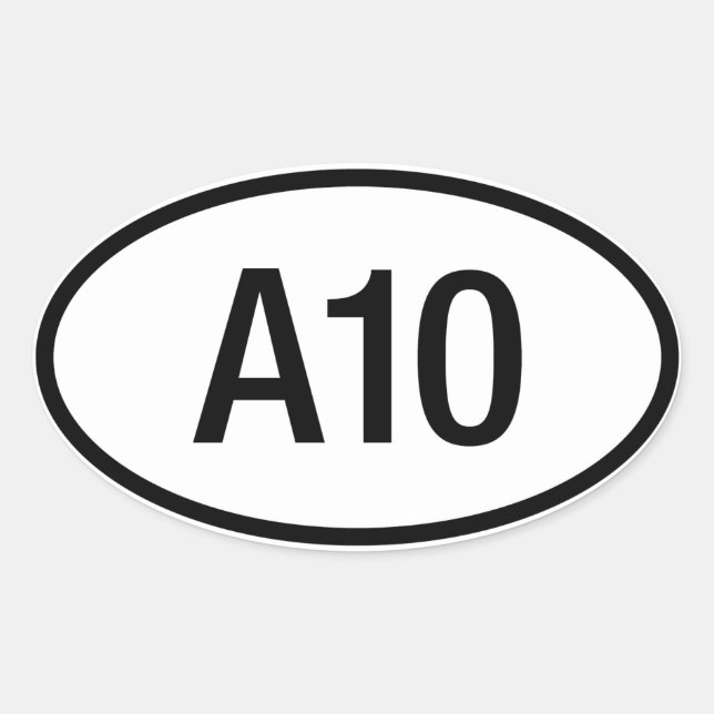 Oval Adesivo do motor Datsun Nissan A10 (Frente)