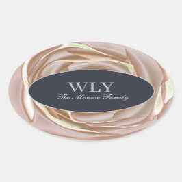 Oval Adesivo Elegante ILY Rosa Creme