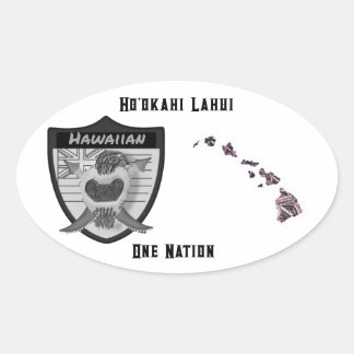 Oval adesivo Ho'okahi Lahui