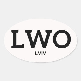 Oval Adesivo IATA Lviv 1