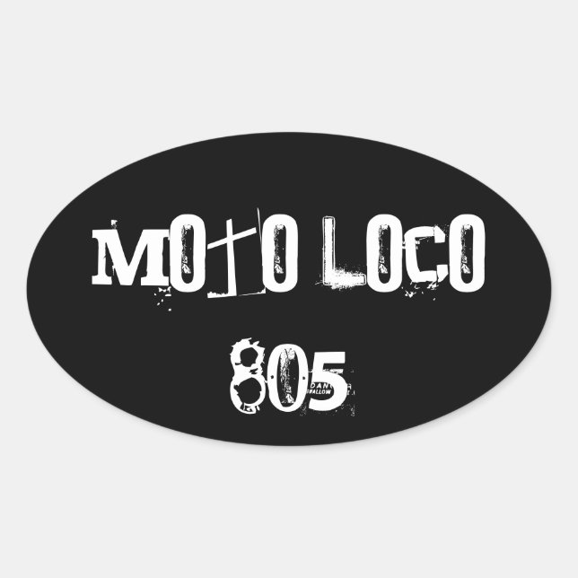 Oval Adesivo Moto Loco "805" (Frente)
