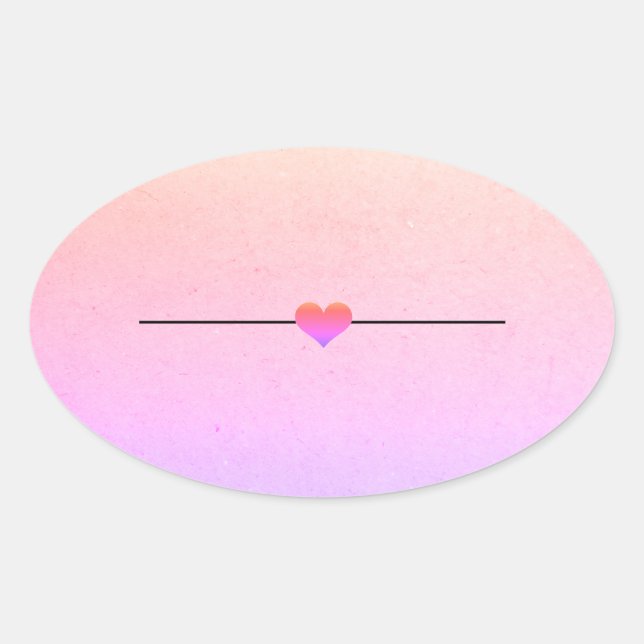 Oval Adesivo redondo clássico do vazio arco-íris (Frente)