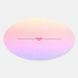 Oval Adesivo redondo clássico do vazio arco-íris