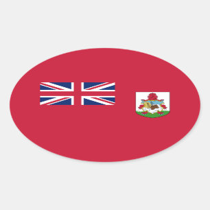 Oval Adesivo Retangular da Bandeira Patriótica das Berm