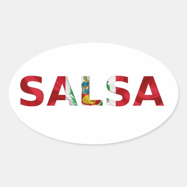 Oval Adesivo salsa Perú (Frente)