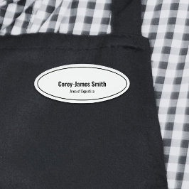 Oval da Experiência Profissional de Nomes Brancos 