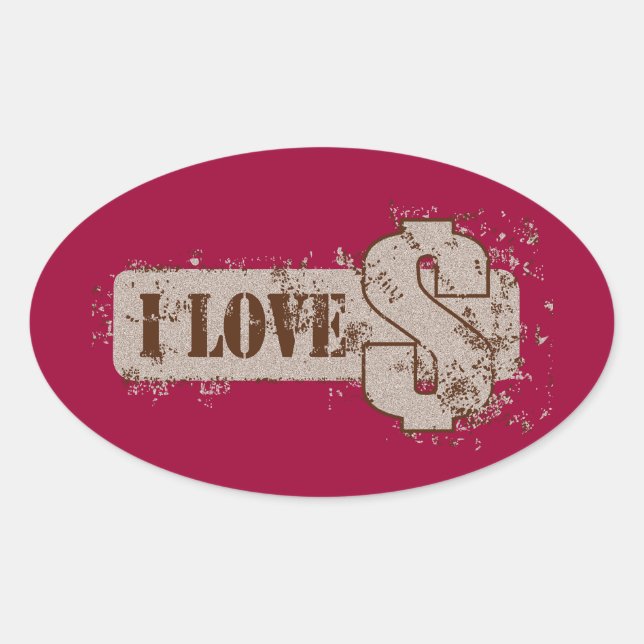 Oval Dinheiro - adesivo (Frente)