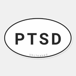 Oval do Adesivo PTSD