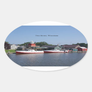 Oval Dois Rivers, adesivo de Wisconsin