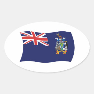 Oval Então Adesivo da Bandeira da Geórgia e do Sanduích