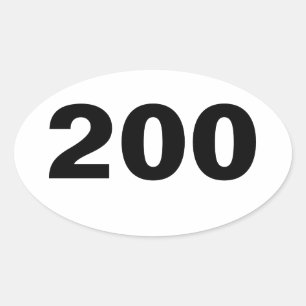 Oval etiqueta de 200 milhas