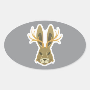 Oval Jackalope, Adesivo de Vinil